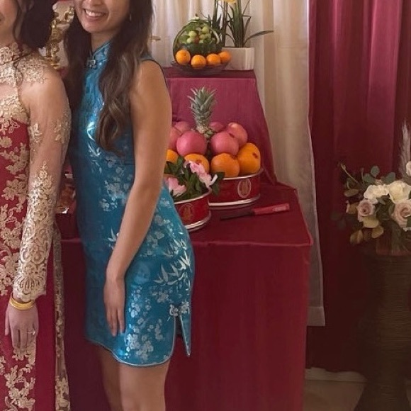 Blue Chinese QiPao - Picture 2 of 2